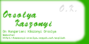 orsolya kaszonyi business card