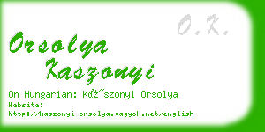 orsolya kaszonyi business card